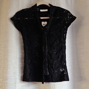 Sparkz Elegant Black Lace Top